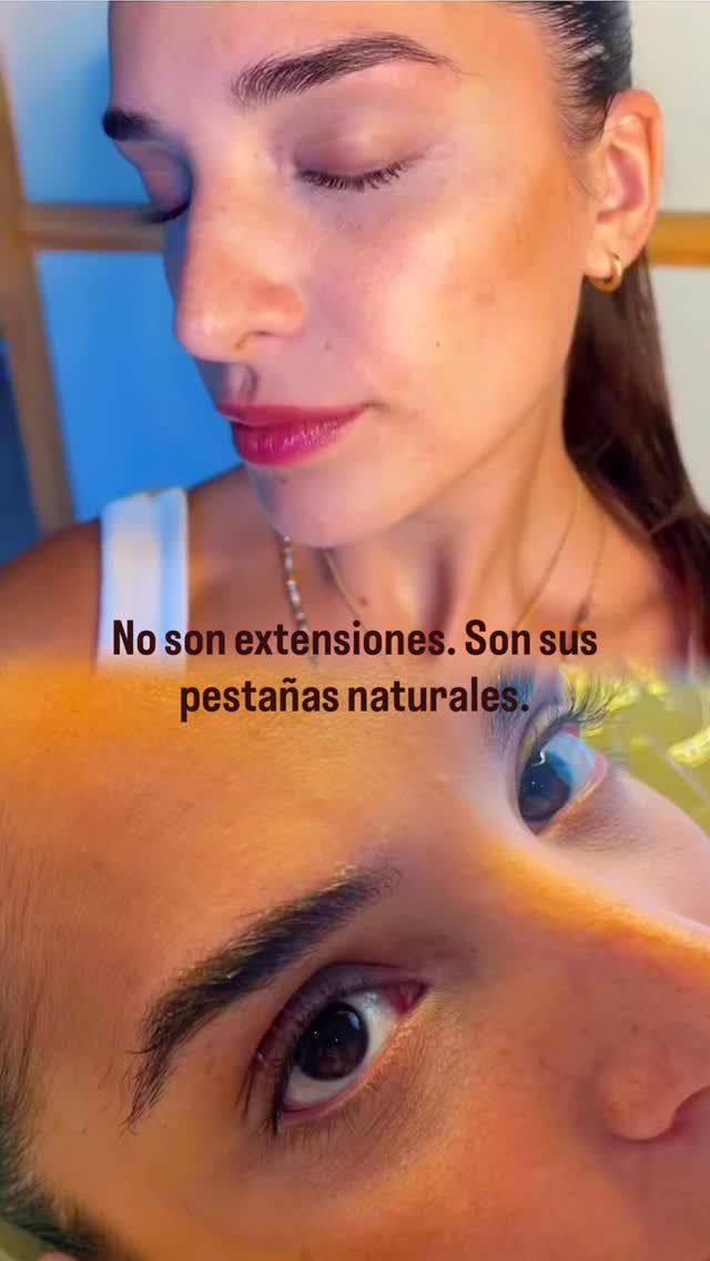 Pestañas naturales con lifting
